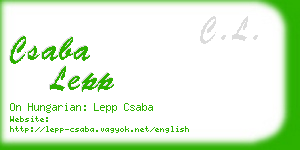 csaba lepp business card